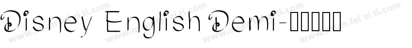 Disney English Demi字体转换